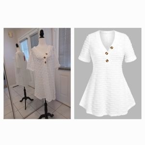 White Knit T-Shirt - Size 3X (US20)